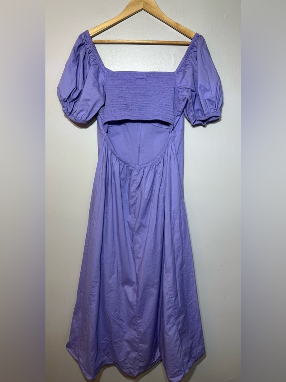 Maison Tara Lilac Puff-Sleeve A-Line Dress - Women’s size 16 summer vacation - Picture 4 of 9